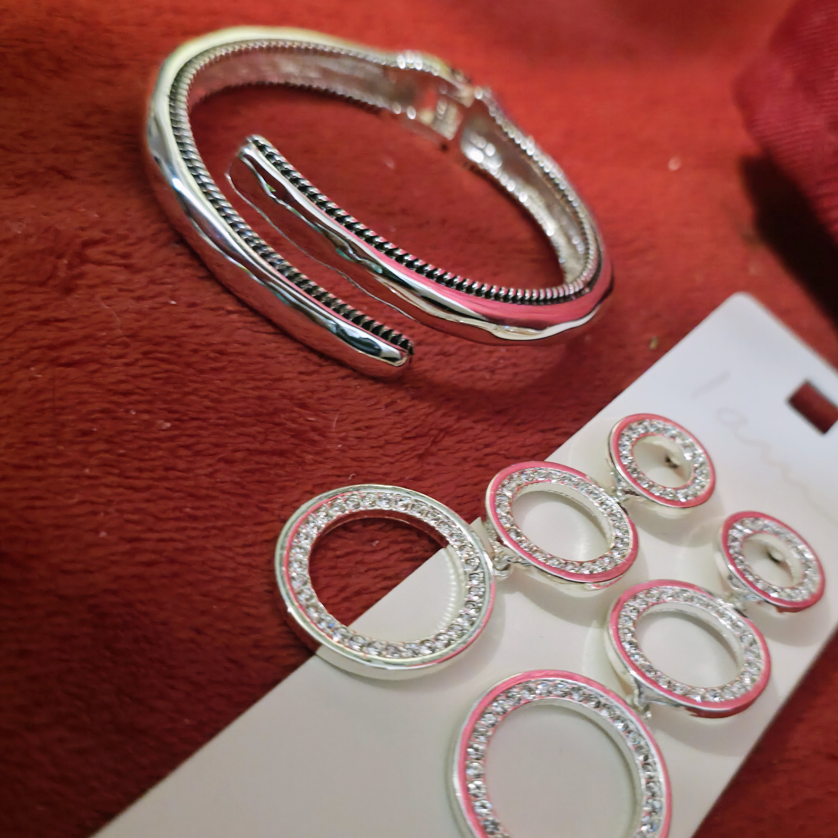 Other Stories Silver Bracelet And Earring Set 10$